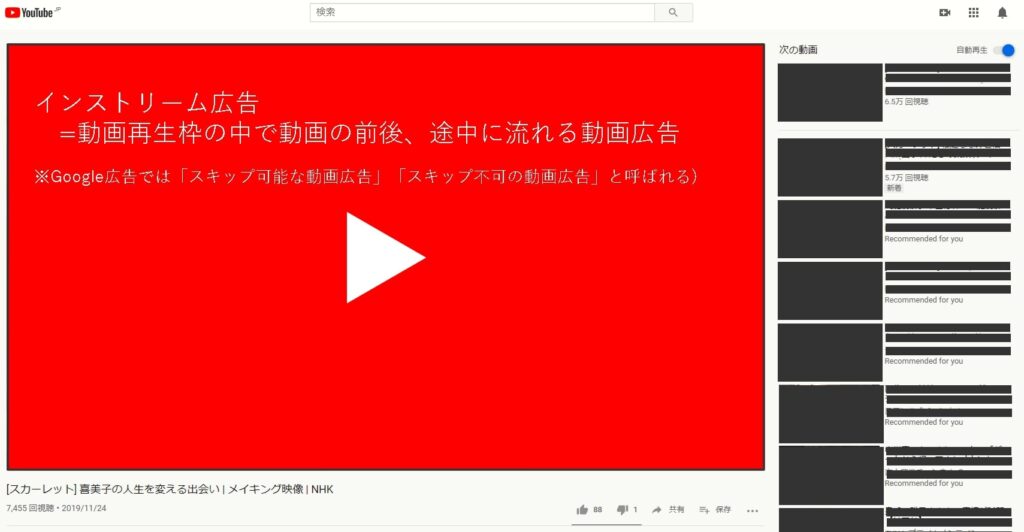 Youtube_スキップ可能な動画広告(インストリーム広告)