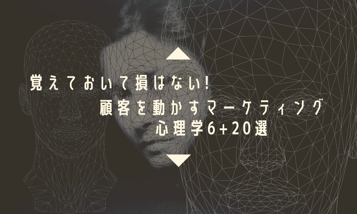 覚えておいて損はない!顧客を動かすマーケティング心理学6+20選